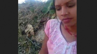 Village girl's outdoor encounter recorded by her romantic partners