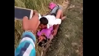 Village lover exposed in open air