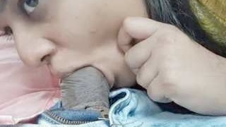 Desi Indian girl secretly filmed while pleasuring her boss