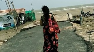 Stunning Indian mother engages in sexual activity at a coastal resort