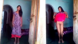 Indian girl reveals hairless vagina to lover in intimate video