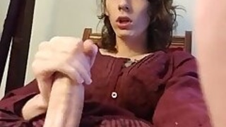 Expertly pleasure a transsexual's penis