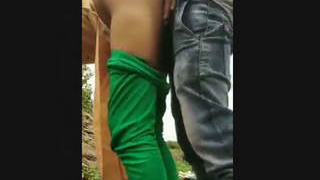 Indian GF engages in outdoor oral and intercourse with her boyfriend