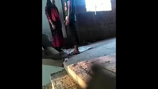 Indian couple engages in sexual activity on a construction site