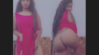 A seductive Indian woman entices with her buttocks