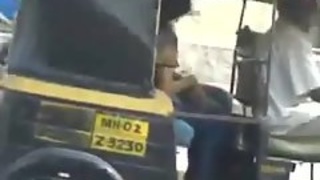 Publicly tagged Indian couple kisses in auto rickshaw