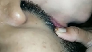 A woman having sex with her husband's boss while her husband is away on a trip