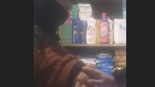 A mature Indian woman provides a soothing massage focusing on the shopkeeper's ample bosom