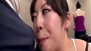 Japanese trainer gets erection at the gym