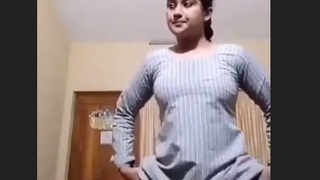 Indian sister undresses and displays her attractive physique