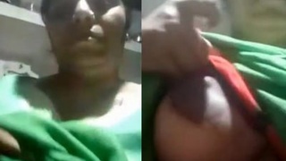 Desi bhabhi flaunts her stunning areolas in a video chat