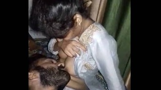 Indian couple shares romantic moments and breasts fondling