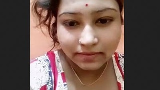 Curvaceous wife reveals her breasts and intimate area