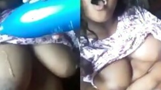 Bangladeshi girl with big tits fingering her XXX cunt for Desi video