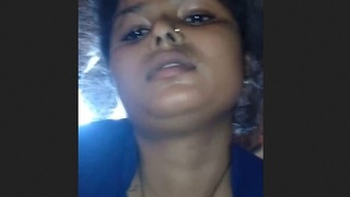 A village girl from India masturbates in the open air