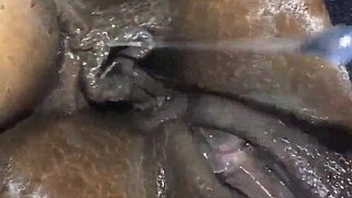Homemade video of clitoral stimulation