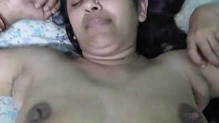 Indian aunt's lovely breasts on display during intimate moment with boyfriend on camera
