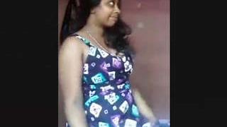 A Lankan wife undressing for her husband