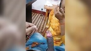 Young desi XXX girl sucks cock in his house MMC