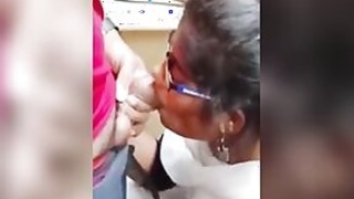 A busy Indian girl gives a blowjob for the first time