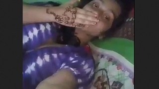 Village girl stimulates her moist vagina