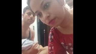 Indian pair dances sensually together