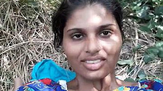 Village girl enjoys outdoor sex with her boyfriend