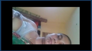 Tanisha's sensual dance and bouncing breasts on film