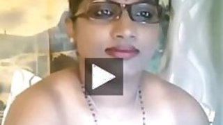 Lush-breasted Indian wife chatting on camsex chat with her sex partner on facebook