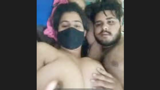 Indian couple's intimate moment with a large tanker on camera