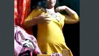 Village girl from Bengal changes her outfit