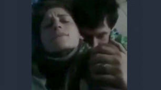 Indian couple engages in intimate activities on a mattress