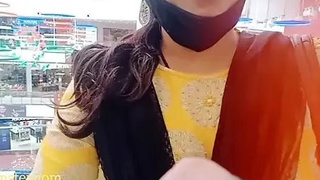 Sangita's second trip to a mall restroom to shave her pussy leads to a risqué Telugu audio encounter