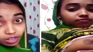 19-year-old Bengali teen licks pussy and jerks off with fingers