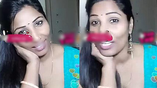 Live show featuring busty Indian wife's cleavage