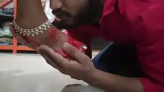 Vaishnava Drinking the Water of the Feet with Alta