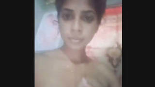 A young woman from a rural community pleasuring herself