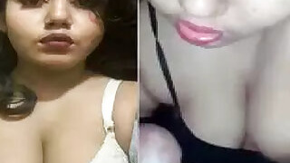 A girl in a hijabi gives a blowjob to a guy with a sliding nipple