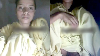 Indian prostitute pleasuring herself with her fingers