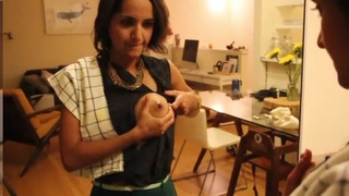 Sensual lactating wife in Indian home movie collection