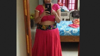 Anchu's busty girlfriend secretly watches her mother undress