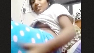 Indian girl displays her butt and vagina