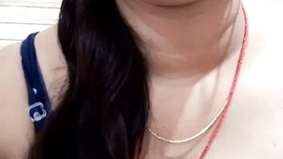 Indian women with natural beauty and large breasts in a sensual encounter