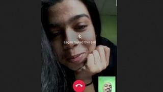 A seductive Indian woman reveals her bare physique over video call