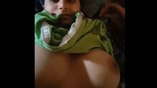 Indian beauty flaunts her large breasts