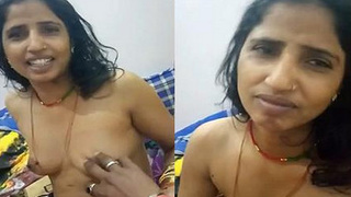 Aroused wife's bosom squeezed by her husband