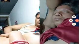 Desi Mature Amateur Wife Shows Husband's Tits to Friend On Video Call