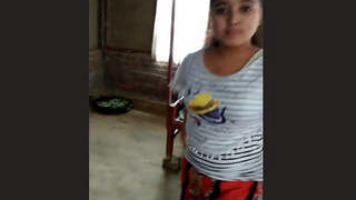 Assamese girl's breasts recorded by her lover, featuring a steamy session