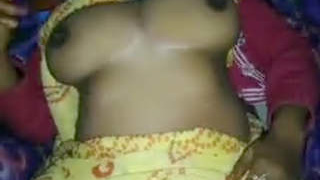 Busty aunt in saree gets penetrated and filled with semen in her vagina