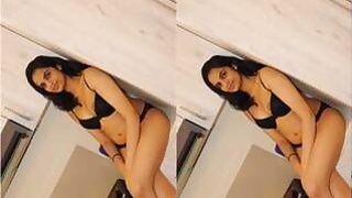 The most sought-after girl, Showing her tits and part pussy